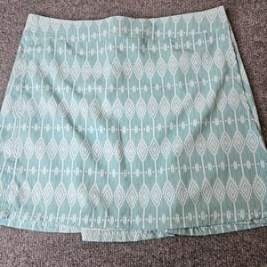 Ripskirt Hawaii Wrap Skirt Length 1‎ Medium Teal Geometric Tribal Pattern